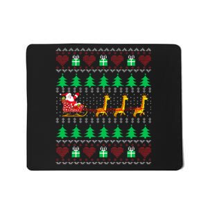 Giraffe Christmas Light Ugly Sweater Giraffe Lover Xmas Gift Mousepad