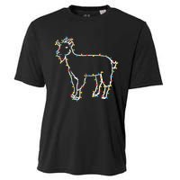 Goat Christmas Lights Holiday Season Merry Xmas Cooling Performance Crew T-Shirt