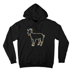 Goat Christmas Lights Holiday Season Merry Xmas Hoodie