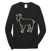 Goat Christmas Lights Holiday Season Merry Xmas Long Sleeve Shirt