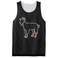 Goat Christmas Lights Holiday Season Merry Xmas Mesh Reversible Basketball Jersey Tank