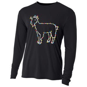 Goat Christmas Lights Holiday Season Merry Xmas Cooling Performance Long Sleeve Crew