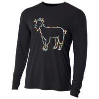 Goat Christmas Lights Holiday Season Merry Xmas Cooling Performance Long Sleeve Crew