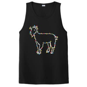 Goat Christmas Lights Holiday Season Merry Xmas PosiCharge Competitor Tank