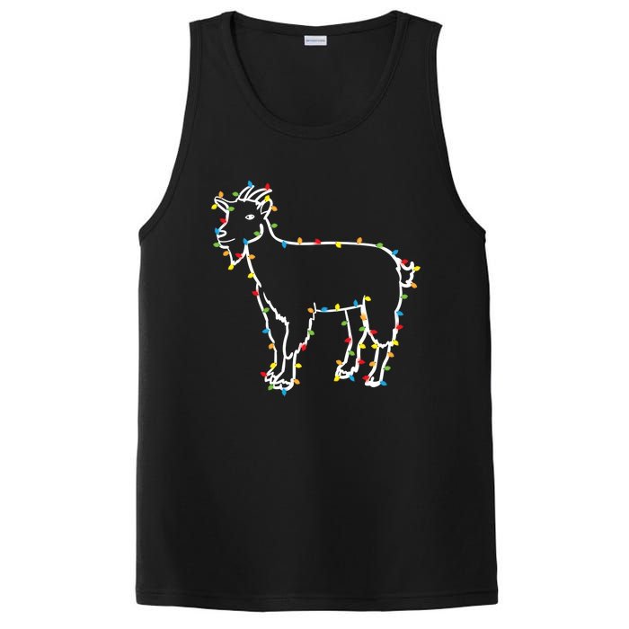 Goat Christmas Lights Holiday Season Merry Xmas PosiCharge Competitor Tank