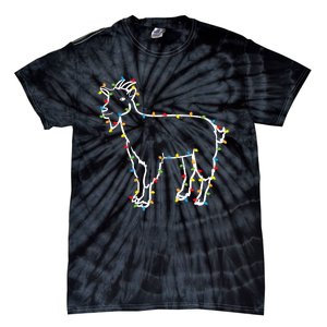 Goat Christmas Lights Holiday Season Merry Xmas Tie-Dye T-Shirt