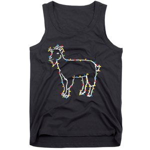 Goat Christmas Lights Holiday Season Merry Xmas Tank Top