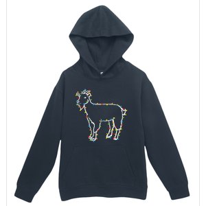 Goat Christmas Lights Holiday Season Merry Xmas Urban Pullover Hoodie