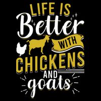 Goats Chickens Life Is Better Funny Farmer Humor Ranch Wool Snapback Cap