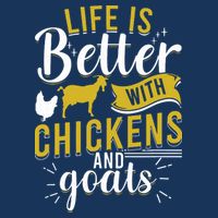 Goats Chickens Life Is Better Funny Farmer Humor Ranch Drawstring Bag
