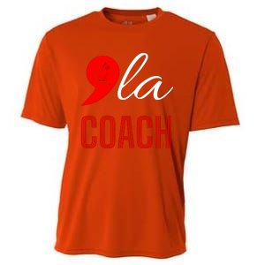 Gift Comma La Kamala Harris Tim Walz Coach 2024 La Comma Cool Gift Cooling Performance Crew T-Shirt