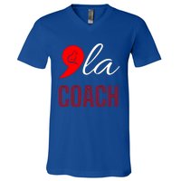 Gift Comma La Kamala Harris Tim Walz Coach 2024 La Comma Cool Gift V-Neck T-Shirt