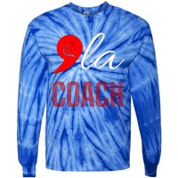 Gift Comma La Kamala Harris Tim Walz Coach 2024 La Comma Cool Gift Tie-Dye Long Sleeve Shirt