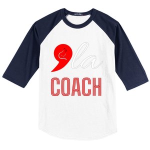 Gift Comma La Kamala Harris Tim Walz Coach 2024 La Comma Cool Gift Baseball Sleeve Shirt