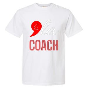 Gift Comma La Kamala Harris Tim Walz Coach 2024 La Comma Cool Gift Garment-Dyed Heavyweight T-Shirt