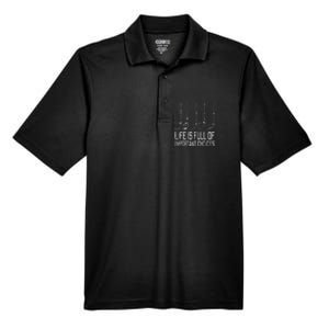 Golf Clubs Life Full Important Choices Funny Golfer Dad Men's Origin Performance Pique Polo