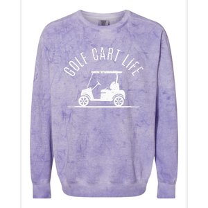 Golf Cart Life Funny Golf Colorblast Crewneck Sweatshirt