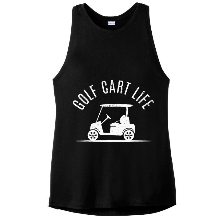 Golf Cart Life Funny Golf Ladies PosiCharge Tri-Blend Wicking Tank