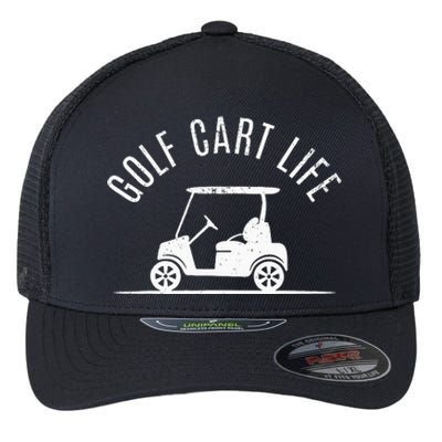 Golf Cart Life Funny Golf Flexfit Unipanel Trucker Cap