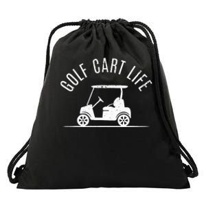 Golf Cart Life Funny Golf Drawstring Bag