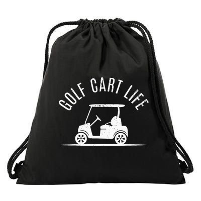 Golf Cart Life Funny Golf Drawstring Bag