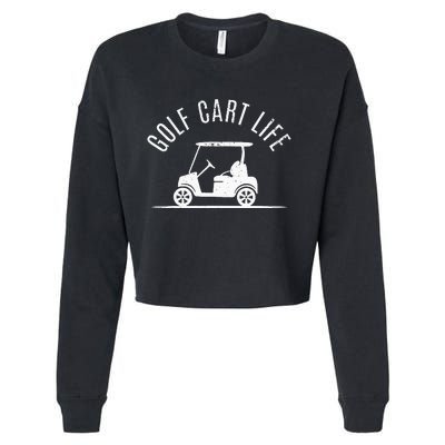 Golf Cart Life Funny Golf Cropped Pullover Crew