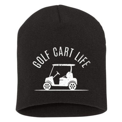 Golf Cart Life Funny Golf Short Acrylic Beanie