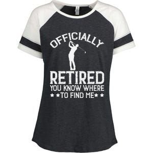 Golf Course Ly Retired 2025 You Know Where Find Me Enza Ladies Jersey Colorblock Tee