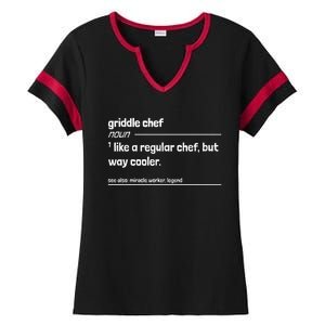 Griddle Chef Like Regular But Way Cooler Funny Ladies Halftime Notch Neck Tee