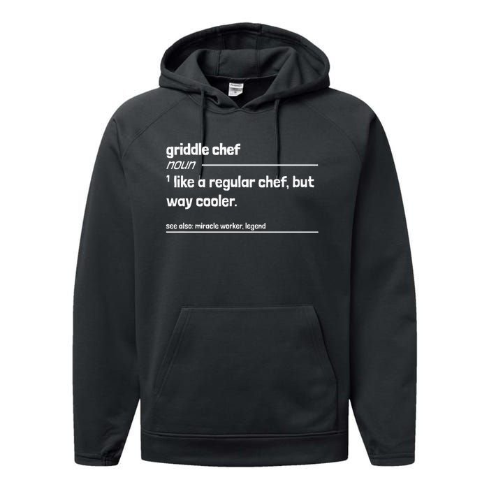 Griddle Chef Like Regular But Way Cooler Funny Performance Fleece Hoodie