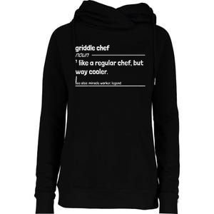 Griddle Chef Like Regular But Way Cooler Funny Womens Funnel Neck Pullover Hood