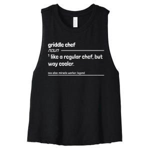 Griddle Chef Like Regular But Way Cooler Funny Women's Racerback Cropped Tank