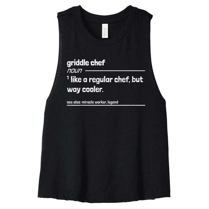 Griddle Chef Like Regular But Way Cooler Funny Women's Racerback Cropped Tank