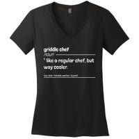 Griddle Chef Like Regular But Way Cooler Funny Women's V-Neck T-Shirt