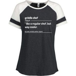 Griddle Chef Like Regular But Way Cooler Funny Enza Ladies Jersey Colorblock Tee