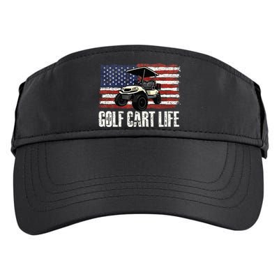 Golf Cart Life Golf Lover Golfing Golfer Putter Adult Drive Performance Visor