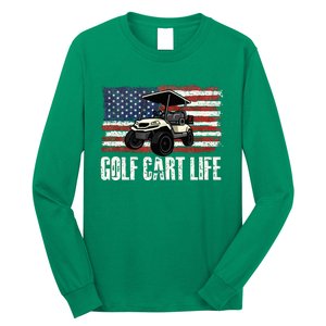 Golf Cart Life Golf Lover Golfing Golfer Putter Long Sleeve Shirt