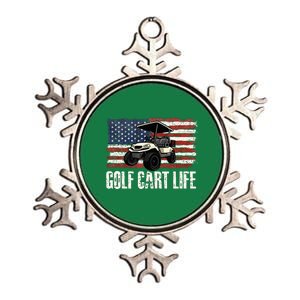 Golf Cart Life Golf Lover Golfing Golfer Putter Metallic Star Ornament