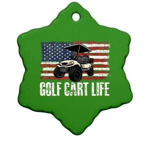 Golf Cart Life Golf Lover Golfing Golfer Putter Ceramic Star Ornament