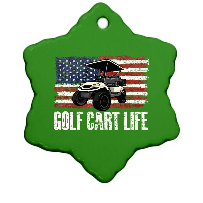 Golf Cart Life Golf Lover Golfing Golfer Putter Ceramic Star Ornament