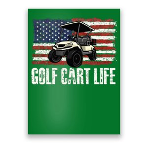 Golf Cart Life Golf Lover Golfing Golfer Putter Poster