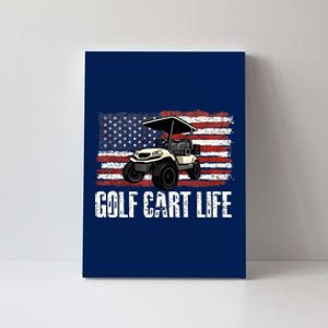 Golf Cart Life Golf Lover Golfing Golfer Putter Canvas