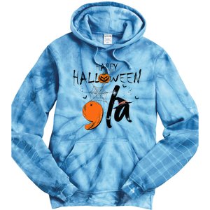 Ghost Comma La Kamala Harris 2024 Halloween Election Tie Dye Hoodie