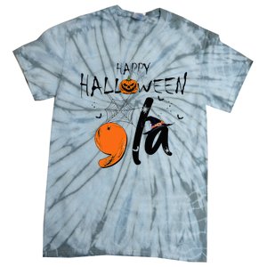 Ghost Comma La Kamala Harris 2024 Halloween Election Tie-Dye T-Shirt