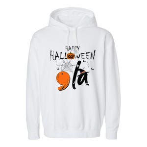 Ghost Comma La Kamala Harris 2024 Halloween Election Garment-Dyed Fleece Hoodie