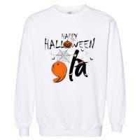 Ghost Comma La Kamala Harris 2024 Halloween Election Garment-Dyed Sweatshirt