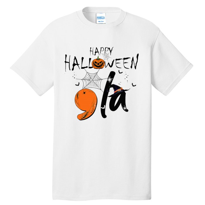 Ghost Comma La Kamala Harris 2024 Halloween Election Tall T-Shirt