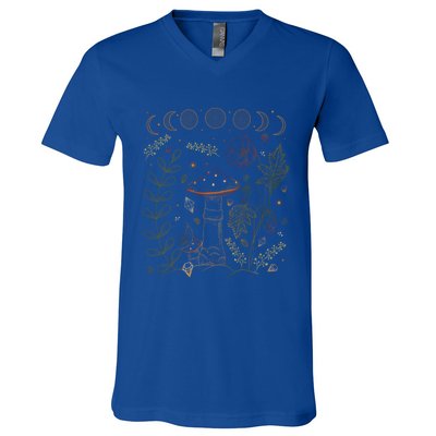 Goblincore Clothes Lover Dark Academia Aesthetic Mushroom Gift V-Neck T-Shirt