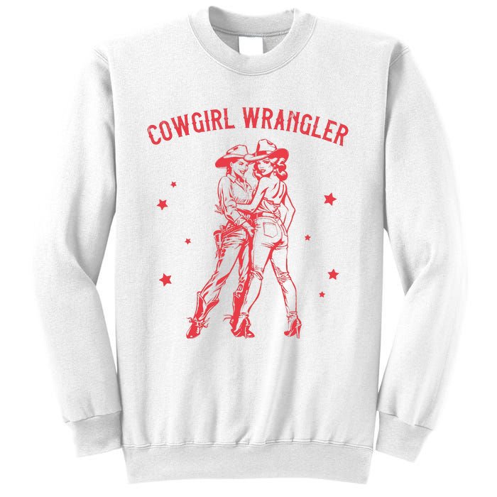 Gay Cowgirl Lesbian Femme Subtle Bi Pride Sapphic Western Sweatshirt