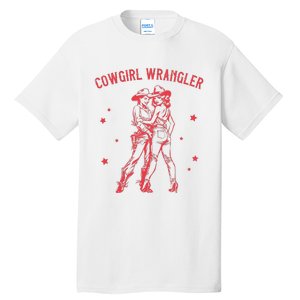 Gay Cowgirl Lesbian Femme Subtle Bi Pride Sapphic Western Tall T-Shirt